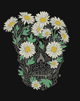 Daisy Skull · Black Cropped T-Shirt