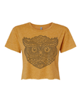 Zentangle Owl · Cropped T-Shirt · Tonal