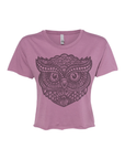 Zentangle Owl · Cropped T-Shirt · Tonal