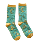 Vintage Skull Moon・Unisex Crew Socks