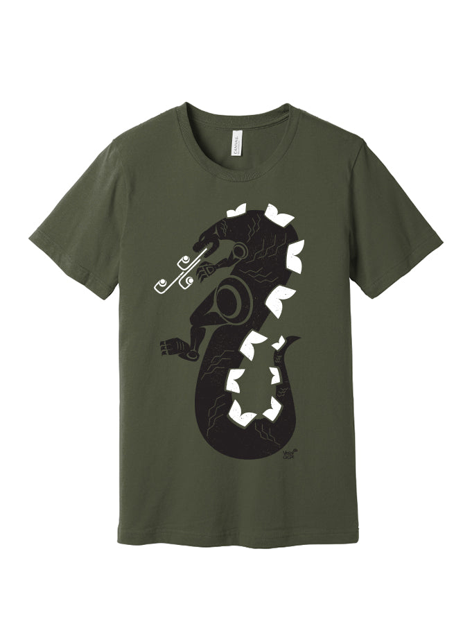 Jeffrey Veregge - Godzilla Tee Army Green