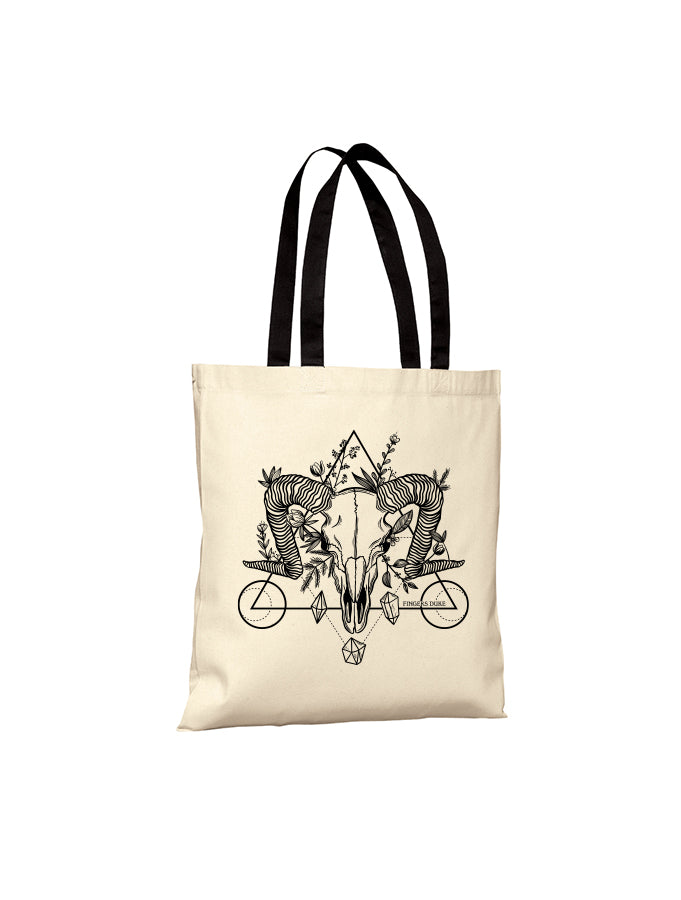 Melanie Peterson Goat Skull Tote Bag