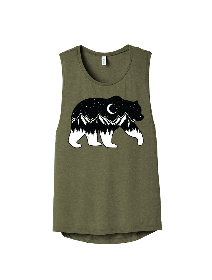 Melanie Peterson - Night Sky Bear - Ladies Tank