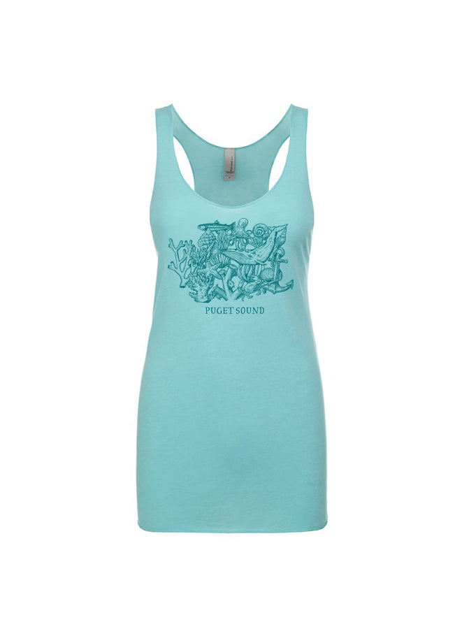 Melanie Peterson Puget Sound Ladies Tank Blue