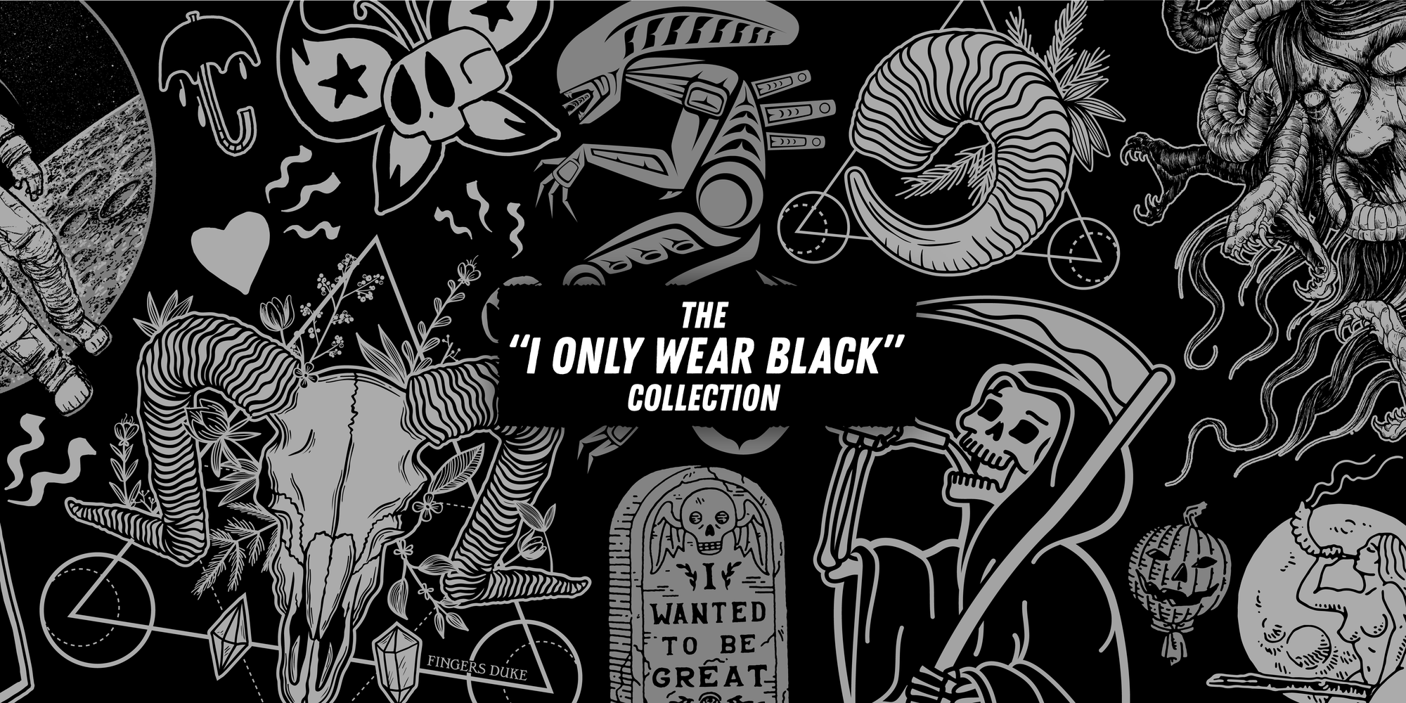 The I Only Wear Black Collection Hero Banner Ad and Link