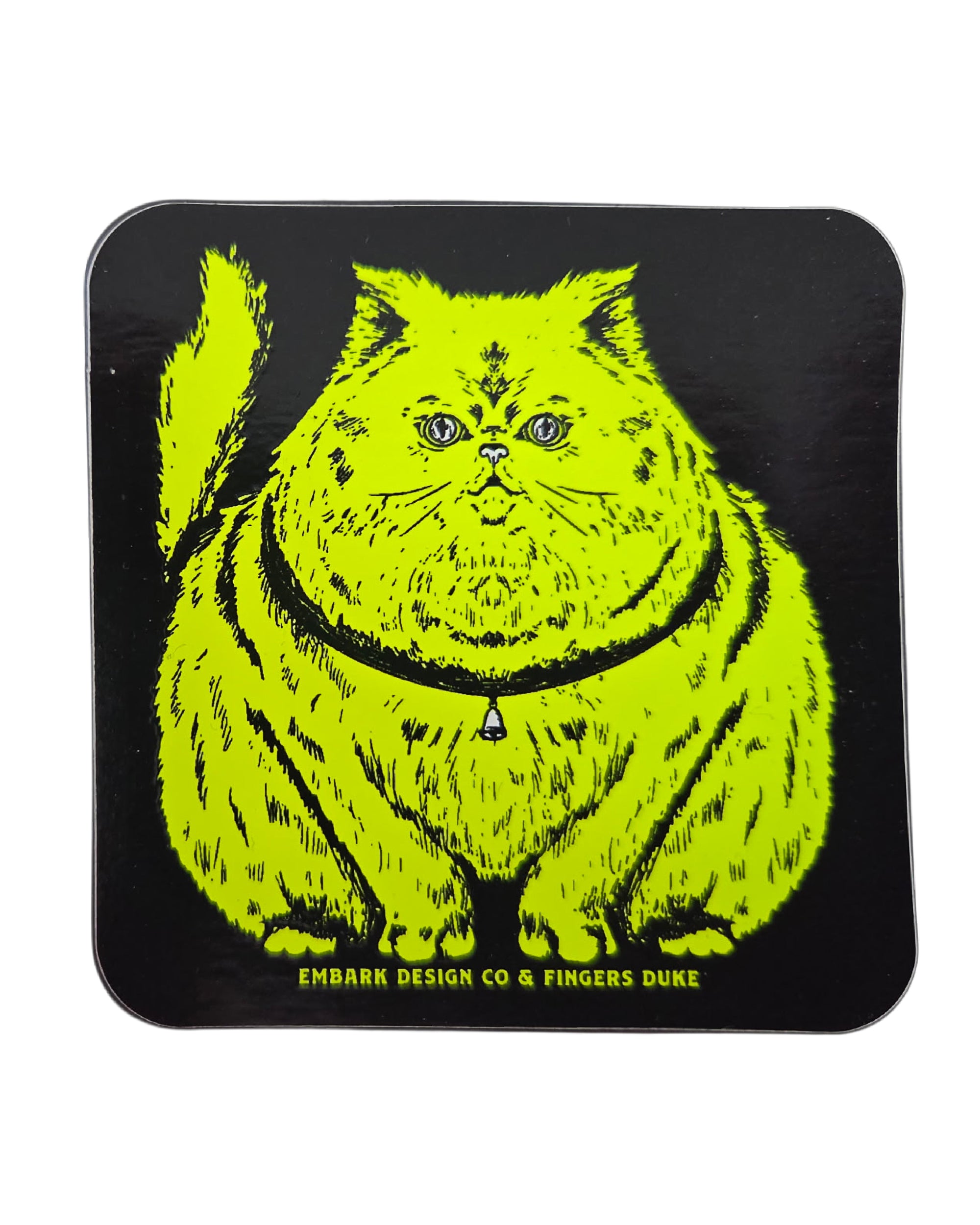 Plump Cat · Black Light Sticker