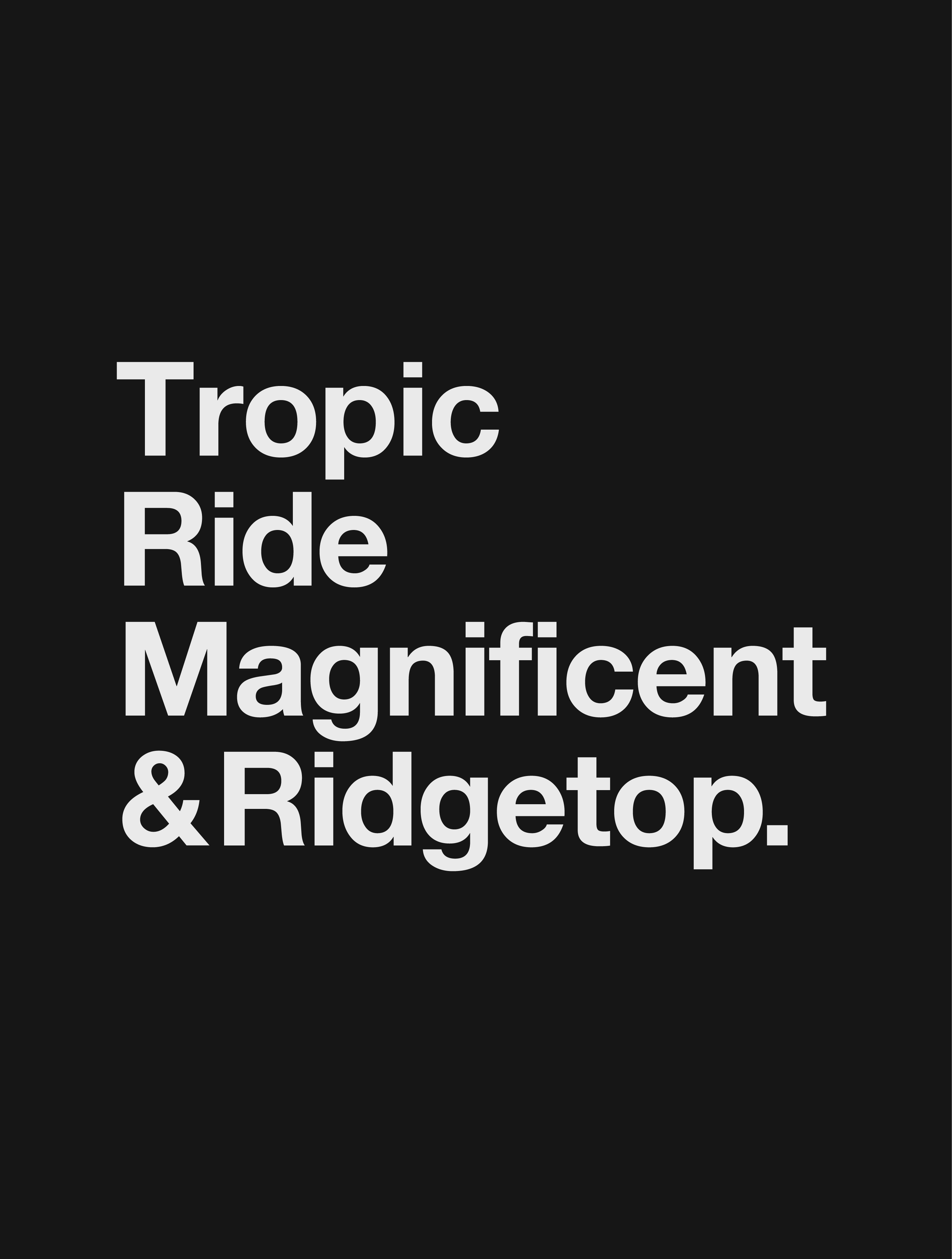 Silver City Tropic Ride · Unisex Tee